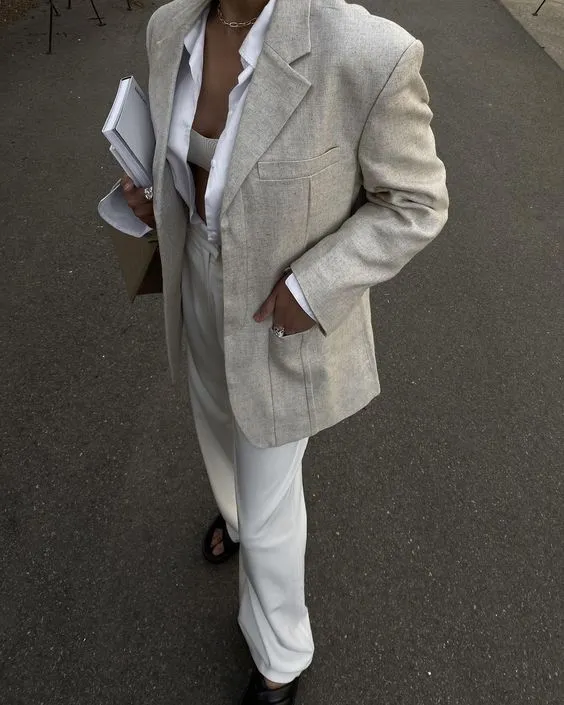 How To Style A Button Down Shirt From Casual To Chic: Styled Under A Blazer1
