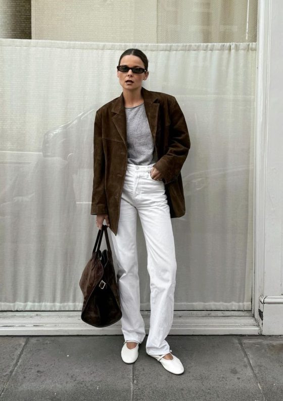 Brown Suede Jacket For Autumn Fall