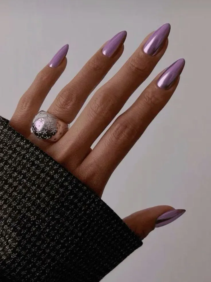 Purple Chrome Nails