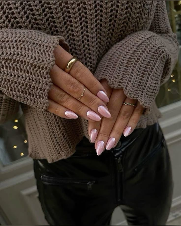 Pink Chrome Nails Ideas 2025