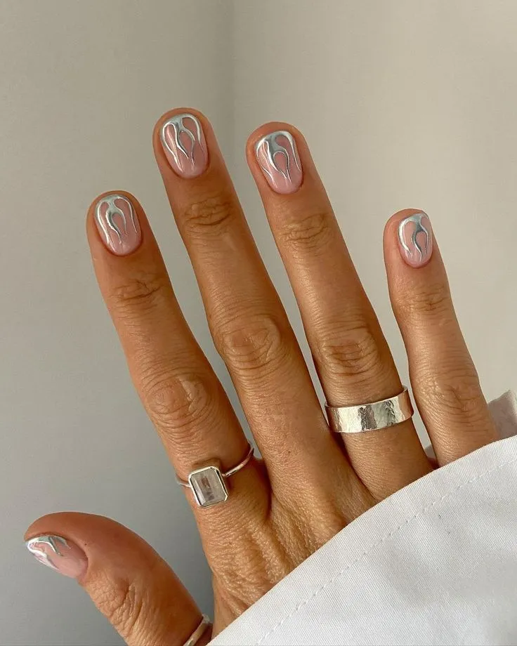 Summer Nails Flame Nail Art Design 2025