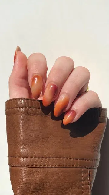 Orange Ombre Sunset Nail Polish