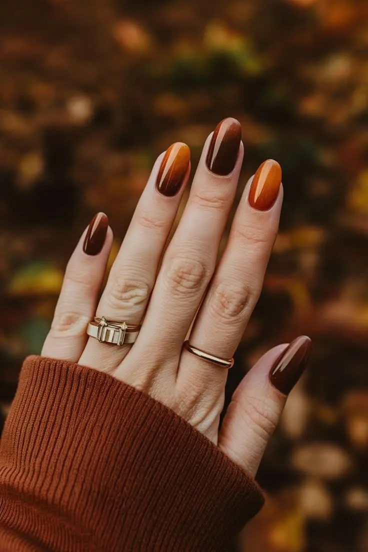 Rust Orange Nails