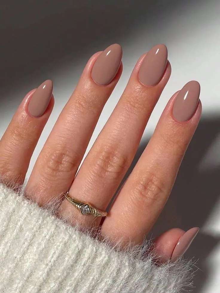 Rosy brown fall nails ideas