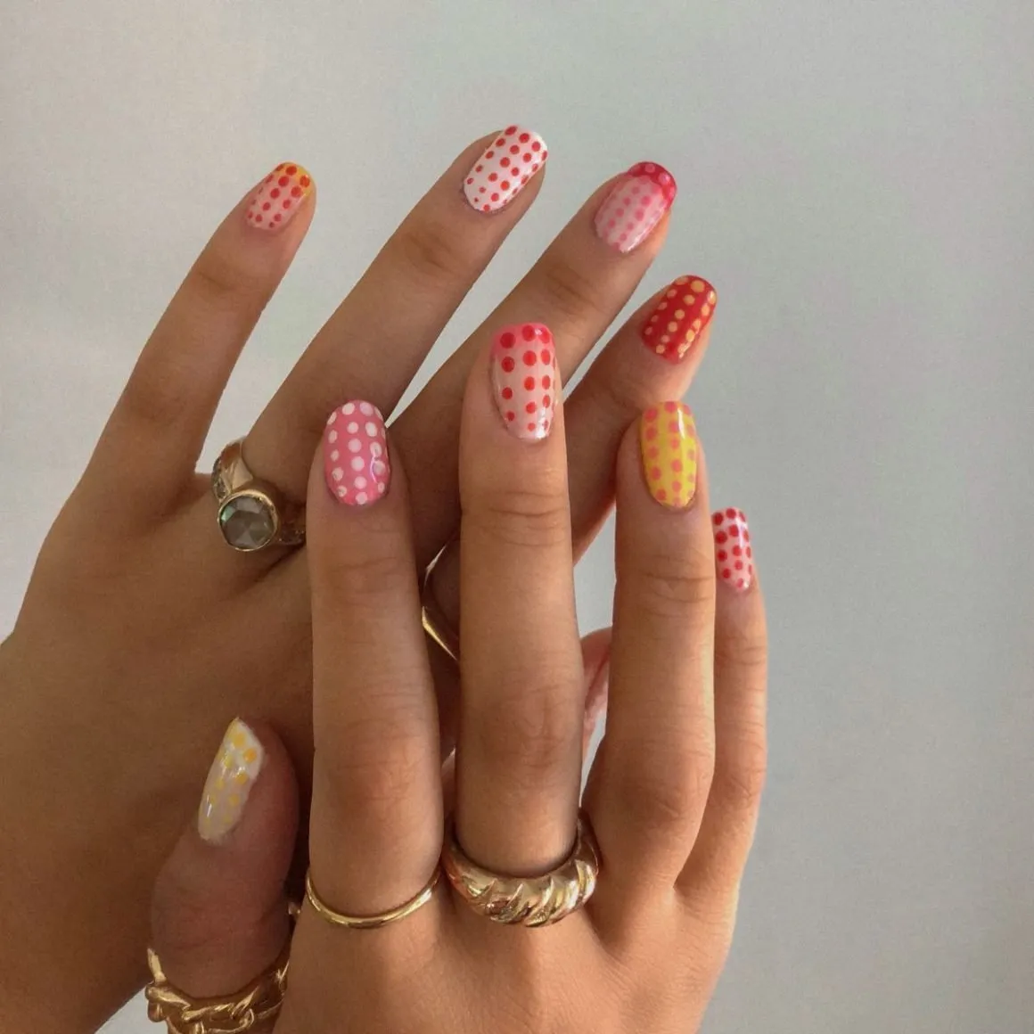 Pastel Polka Dot Nails Summer Designs