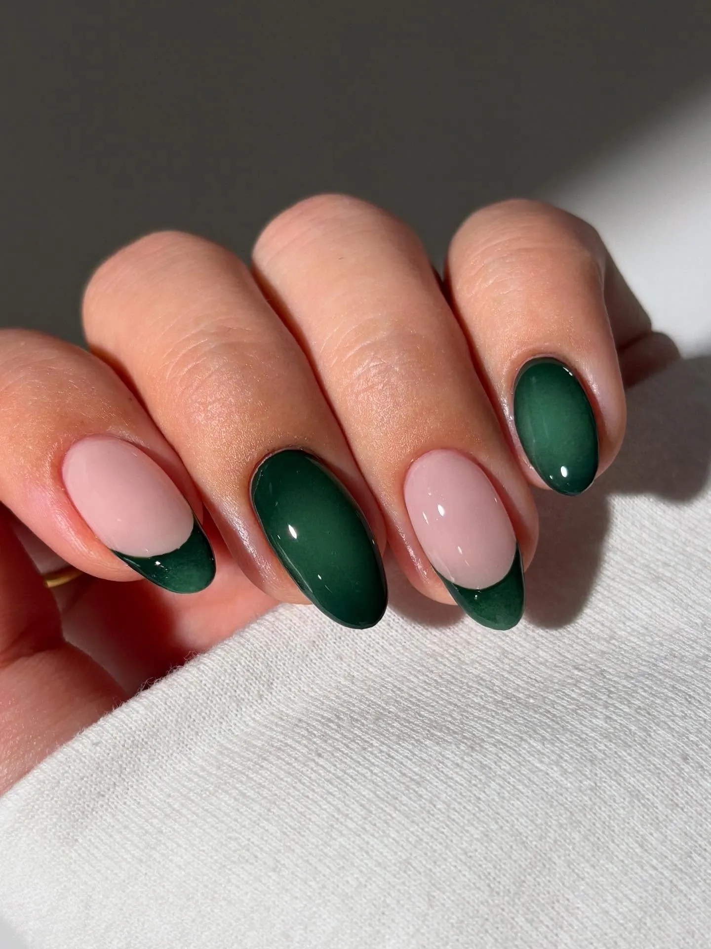 Green Aura French Tips