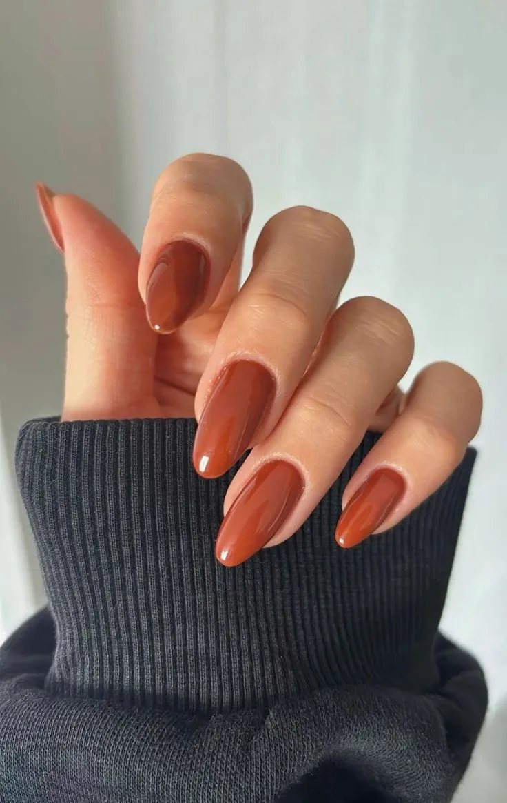 Burnt Orange Fall Nail Colors 2025