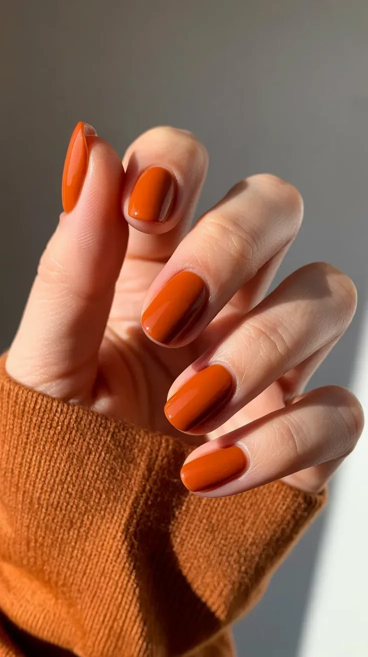 Burnt Orange Fall Nail Colors 2025