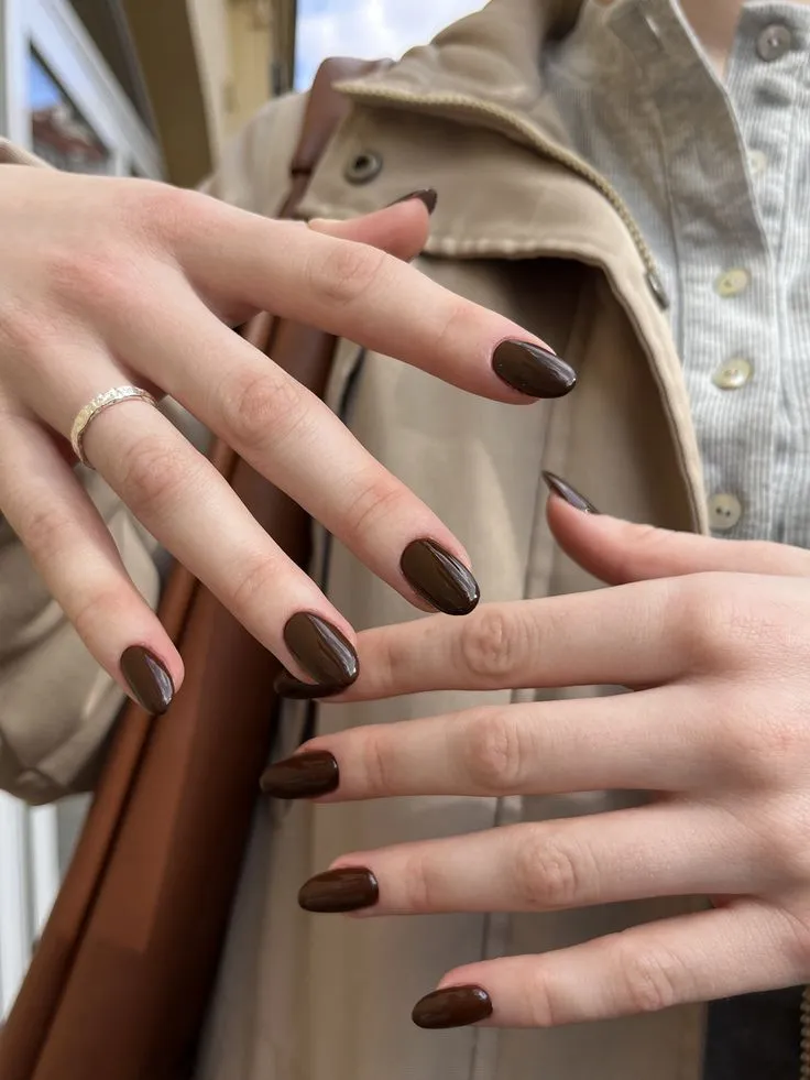 Chocolate Espresso Coffee Fall Nail Colors 2025