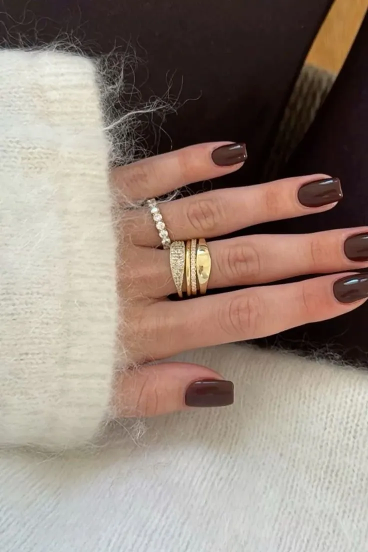 Chocolate Espresso Coffee Fall Nail Colors 2025