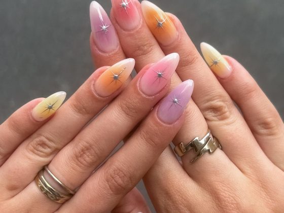 Rainbow nails trend 2026 aura with stars