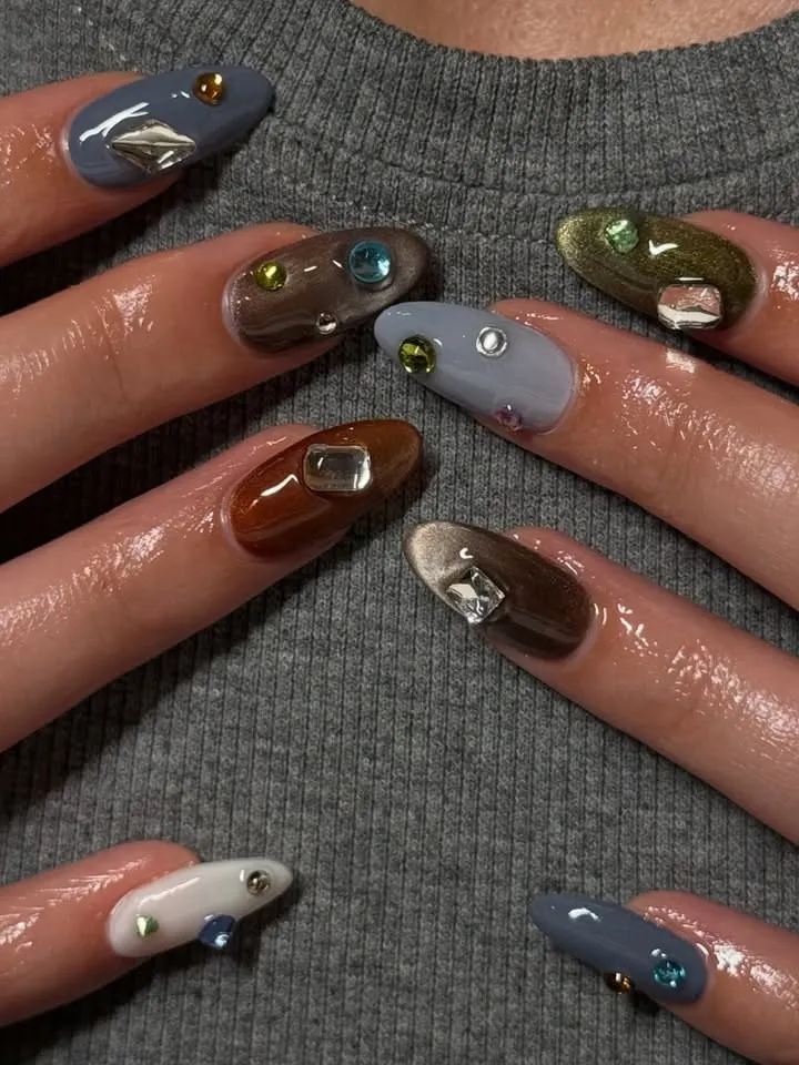 Jelly nails with 3d embellishments trend 2026